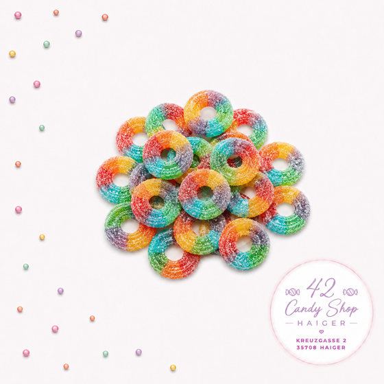 Multicolor-Ringe-gezuckert