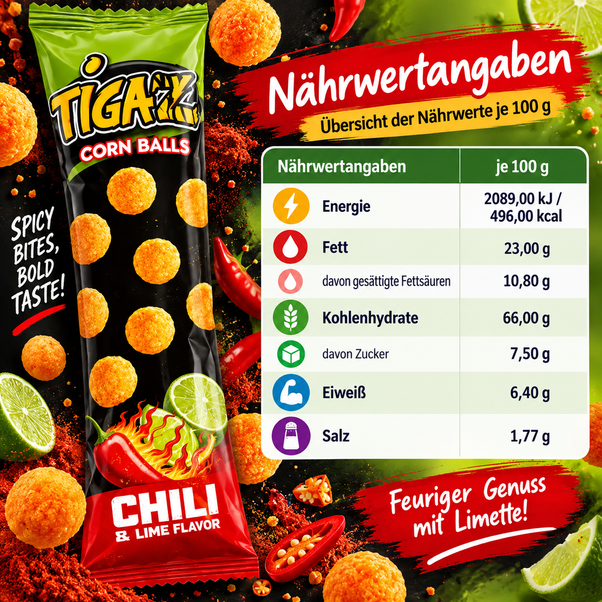 Tigaz Corn Balls Sweet Corn 20g
