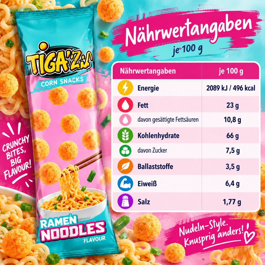 Tigaz Corn Balls Ramen Noodles 20g
